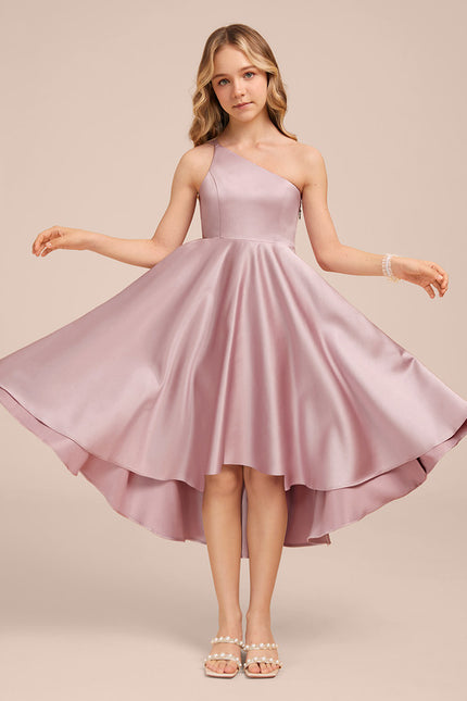 Robe Trapèze Satinée Lilas - gallery 4