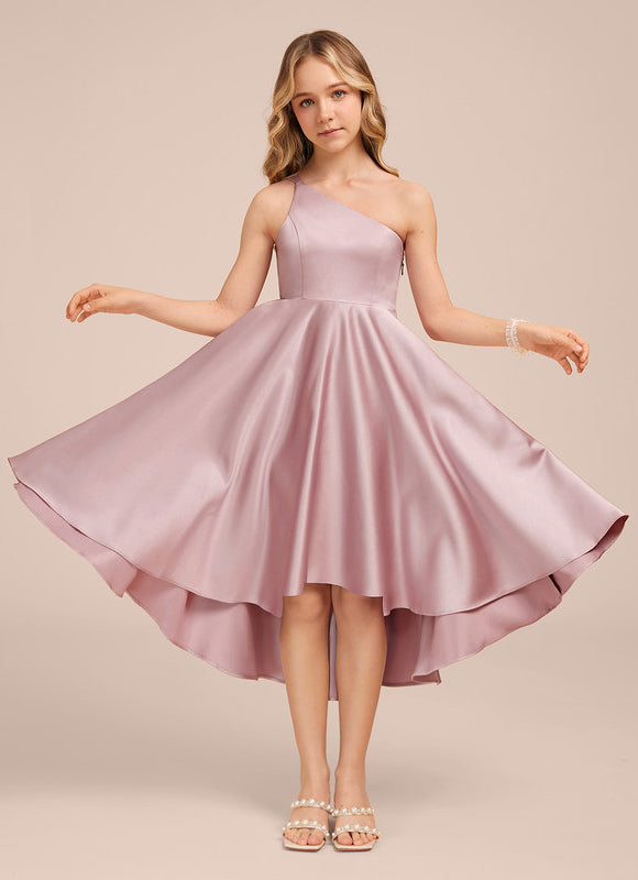 Robe Trapèze Satinée Lilas - gallery 4