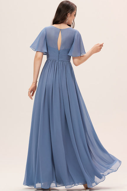 Robe Trapèze Mousseline Fendue - gallery 1