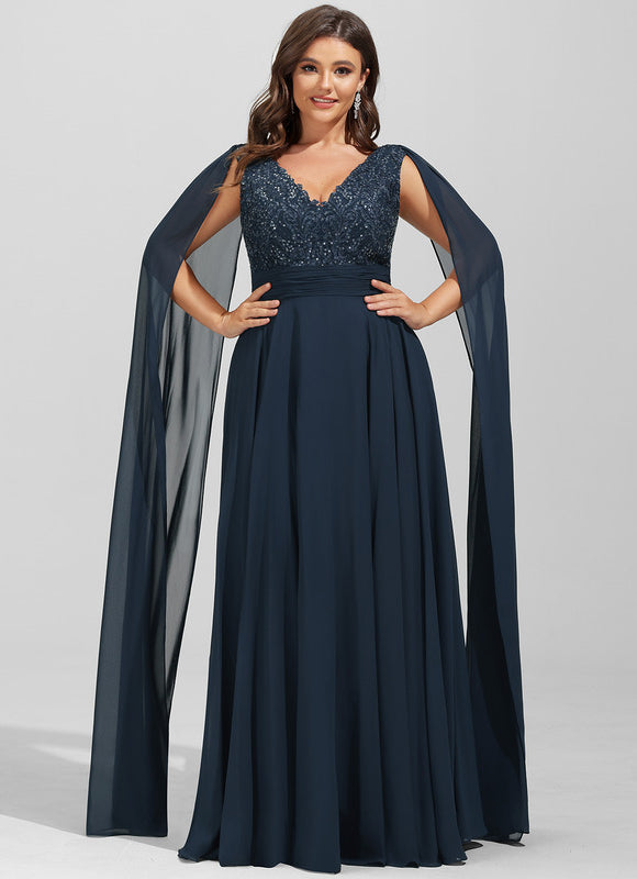 Robe Trapèze Marine Éclatante - gallery 7