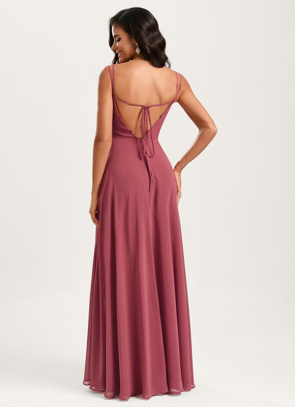 Robe Trapèze Mousseline Fendue - gallery 9