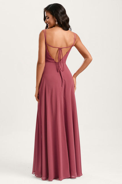 Robe Trapèze Mousseline Fendue - gallery 9