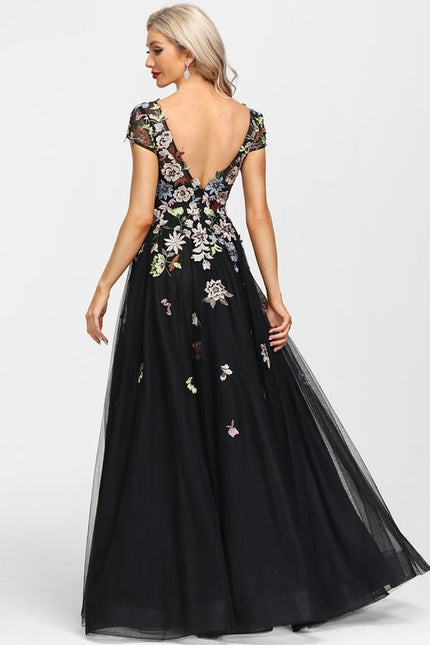 Robe Trapèze Rêve Floral Noir - gallery 2