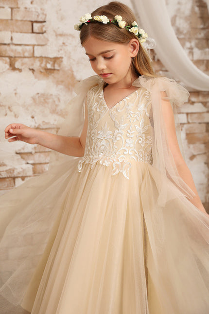 Robe Trapèze Tulle Écru - gallery 9