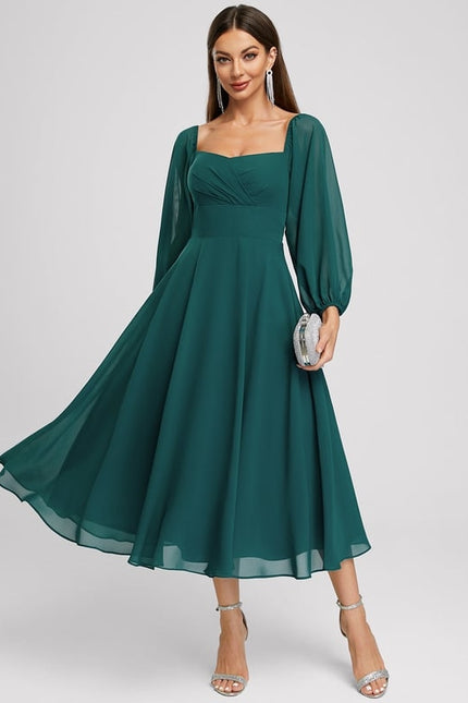 Robe Trapèze Émeraude Aérienne