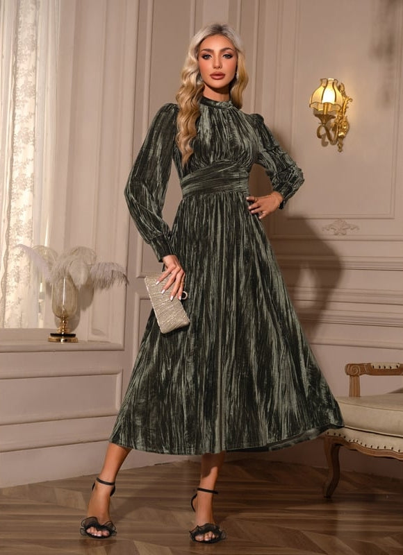 Robe Trapeze Velours Femme