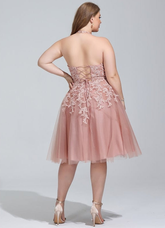 Robe Trapèze Lueur Rosée - gallery 6