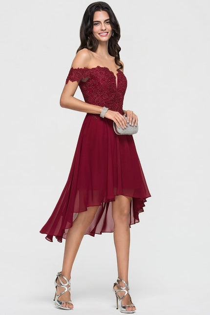 Robe Trapèze Asymétrique Velours - gallery 3