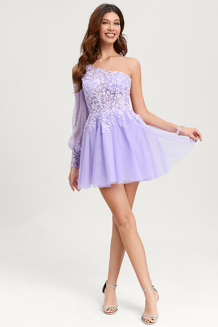 Robe Trapèze Lavande Éclatante - gallery 2