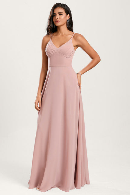 Robe Trapèze Mousseline Fendue - gallery 1