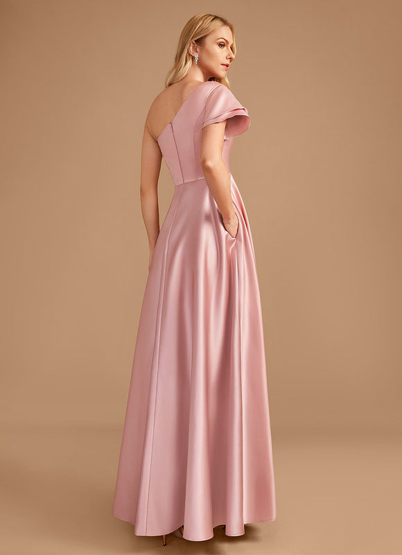 Robe Trapèze Rêve De Satin Rose - gallery 4
