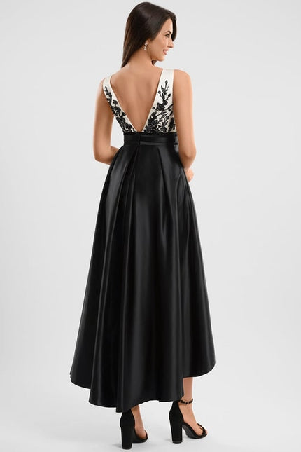 Robe Trapèze Satin Couture - gallery 4