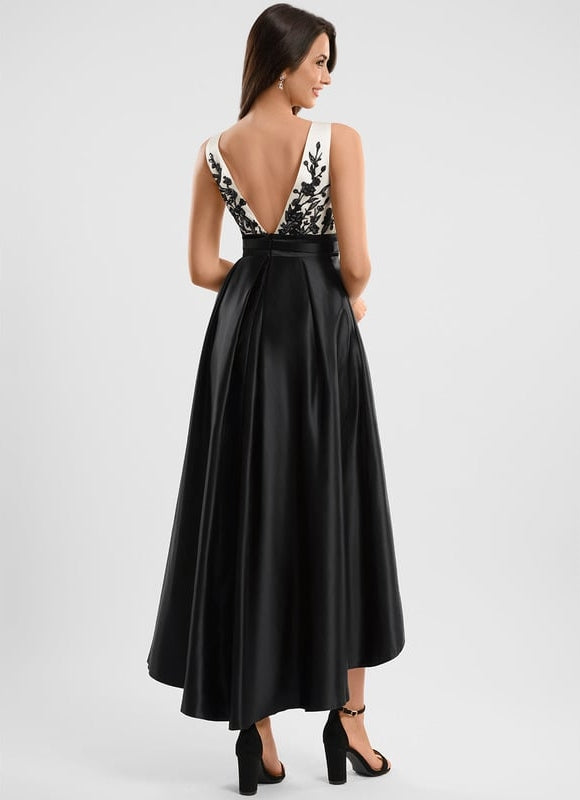 Robe Trapèze Satin Couture - gallery 4