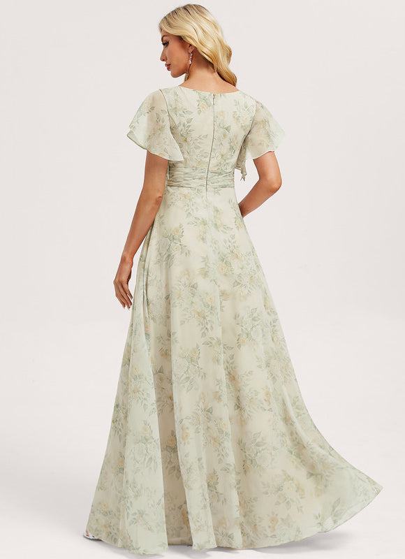 Robe Trapèze Mousseline Fendue - gallery 4