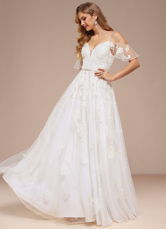 Robe Trapèze Éclat De Dentelle - gallery 4