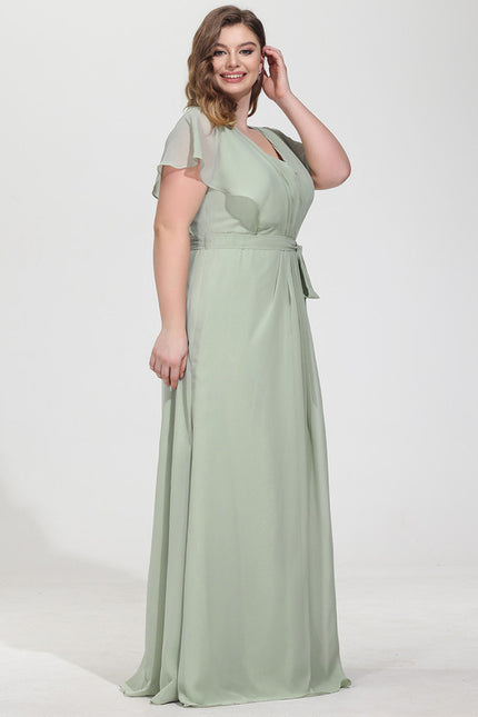 Robe Trapèze Mousseline Fendue - gallery 9