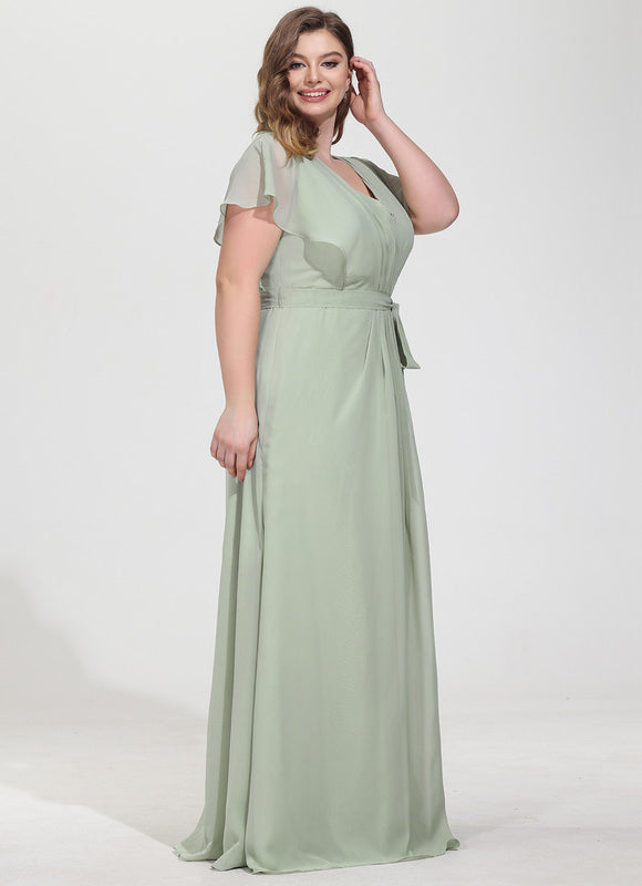 Robe Trapèze Mousseline Fendue - gallery 9