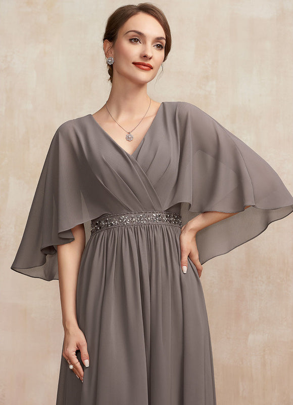 Robe Trapèze Gris Élégance Sereine - gallery 1