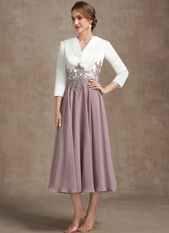 Robe Trapèze Élégance Lavande - gallery 3