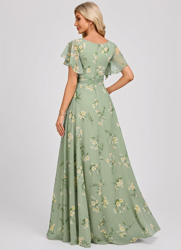 Robe Trapèze Mousseline Fendue - gallery 5