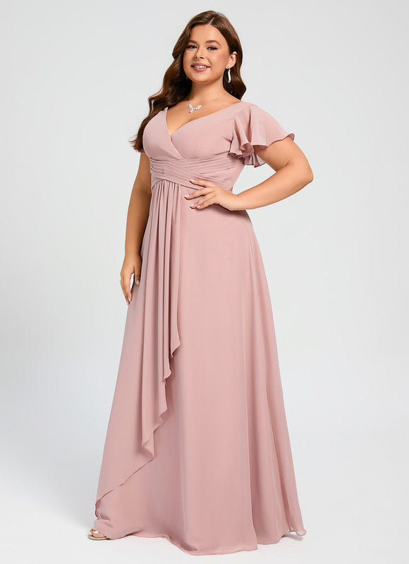 Robe Trapèze Mousseline Fendue - gallery 8