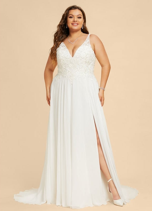 Robe Trapèze De Mariée Aérienne - gallery 9