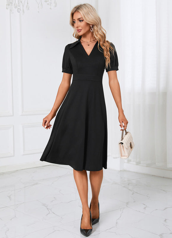 Robe Trapèze Élégante Midi - gallery 3