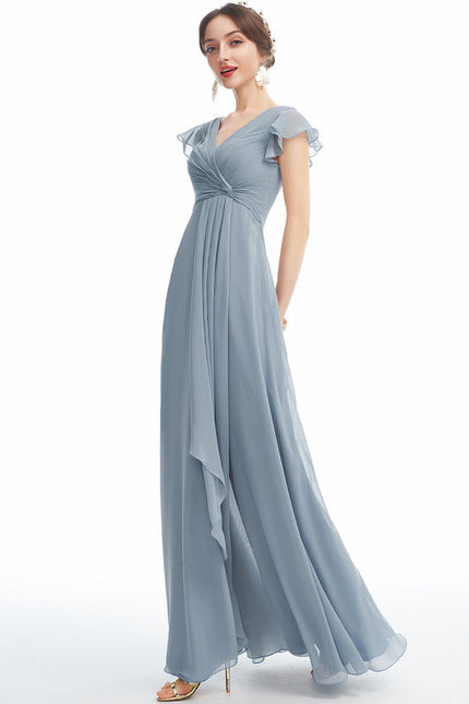 Robe Trapèze Mousseline Fendue - gallery 3