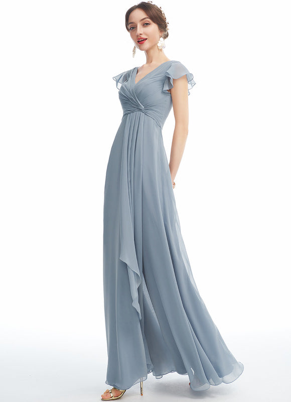 Robe Trapèze Mousseline Fendue - gallery 3