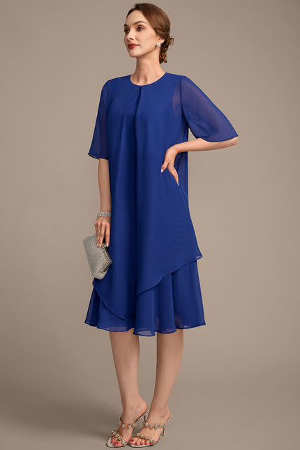 Robe Trapèze Élégance Cobalt - gallery 4