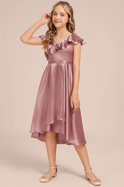Robe Trapèze Satin Ciel - gallery 1