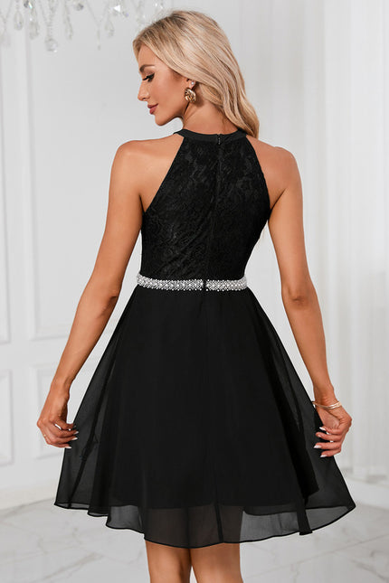 Robe Trapèze Noire Festive - gallery 3