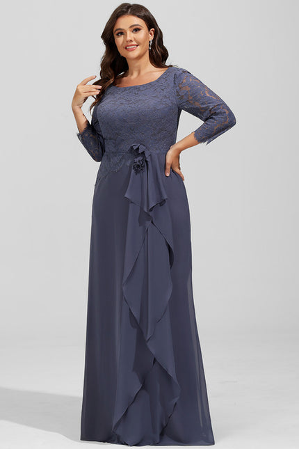 Robe Trapèze Bleue Vintage Soirée - gallery 8