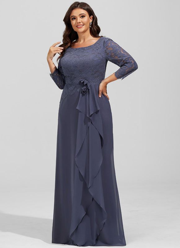 Robe Trapèze Bleue Vintage Soirée - gallery 8