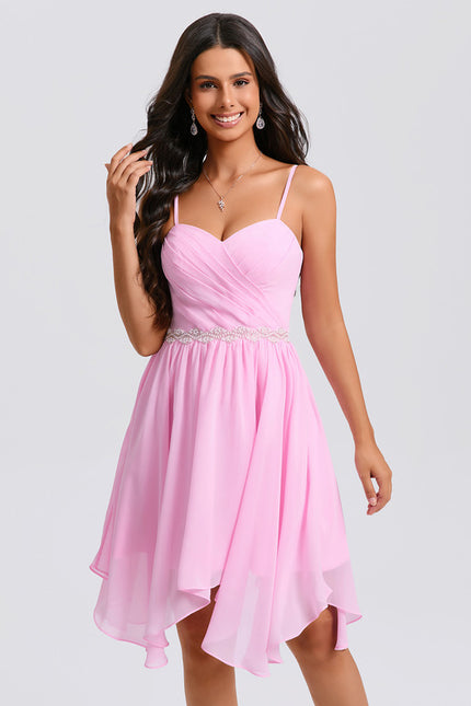 Robe Trapèze Rose Aérée - gallery 3