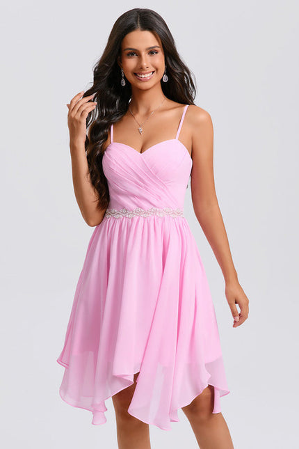 Robe Trapèze Rose Aérée - gallery 3