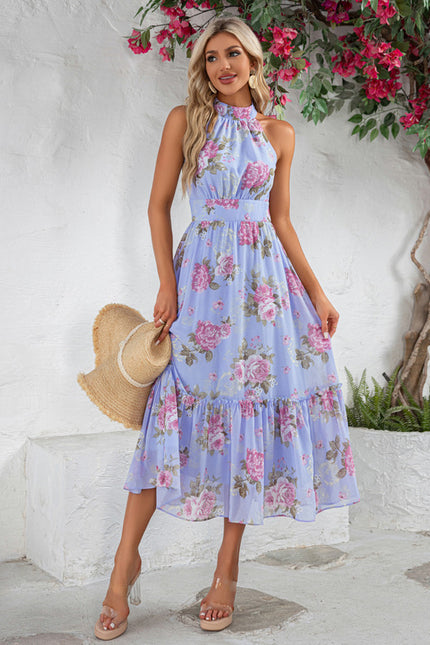 Robe Trapèze Fleurie Légère - gallery 1