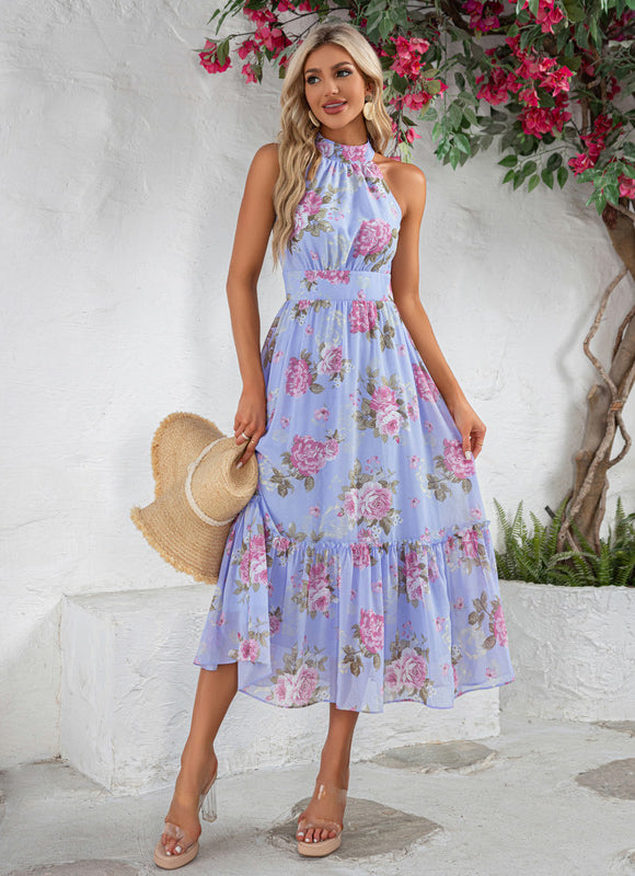 Robe Trapèze Fleurie Légère - gallery 1