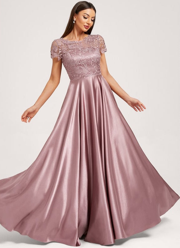 Robe Trapèze Satinée Orchidée - gallery 2