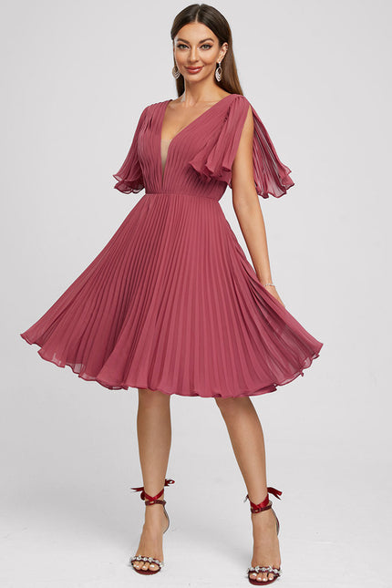 Robe Trapèze Nuit Marine Plissée