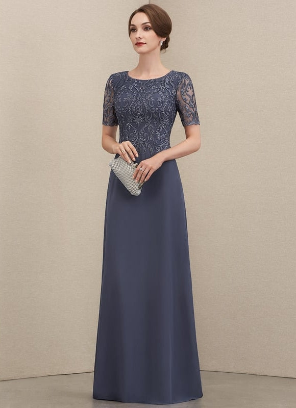 Robe Trapèze Élégance Marine Brodée