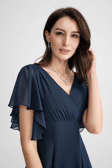Robe Trapèze Drapé Élégant Chic - gallery 4