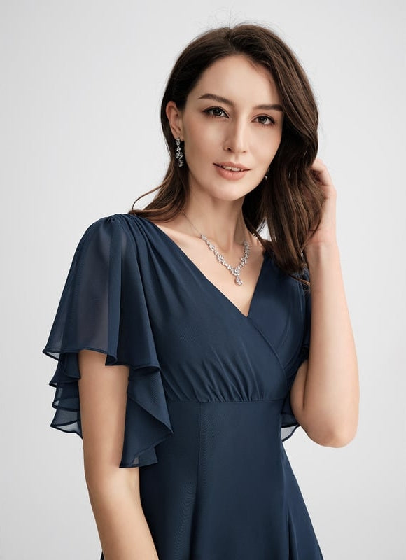Robe Trapèze Drapé Élégant Chic - gallery 4