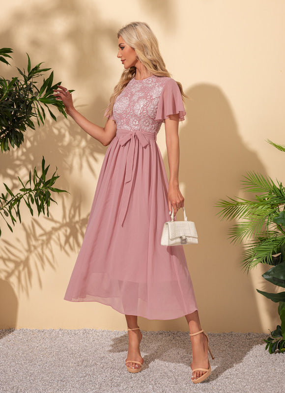 Robe Trapèze Roseau Éthéré - gallery 3