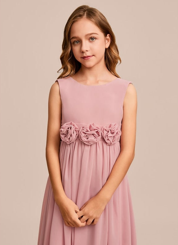 Robe Trapèze Mousseline Fleurie - gallery 6