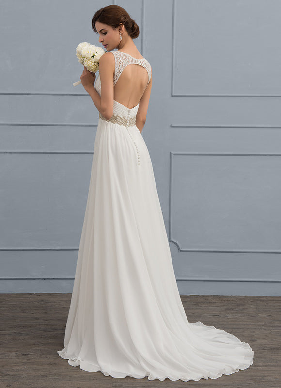 Robe Trapèze Nuptiale Légère - gallery 4