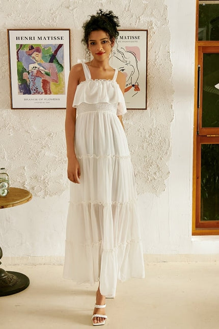 Robe Trapèze Cascade Éthérée - gallery 1