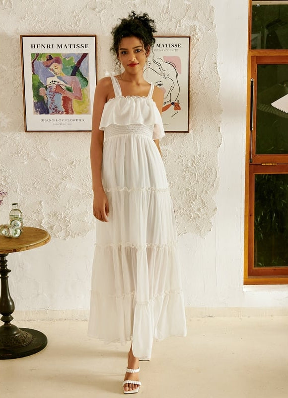 Robe Trapèze Cascade Éthérée - gallery 1