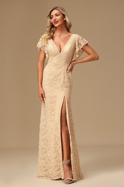 Robe Trapèze Dentelle Lavande