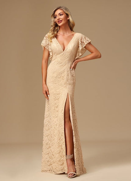 Robe Trapèze Dentelle Lavande